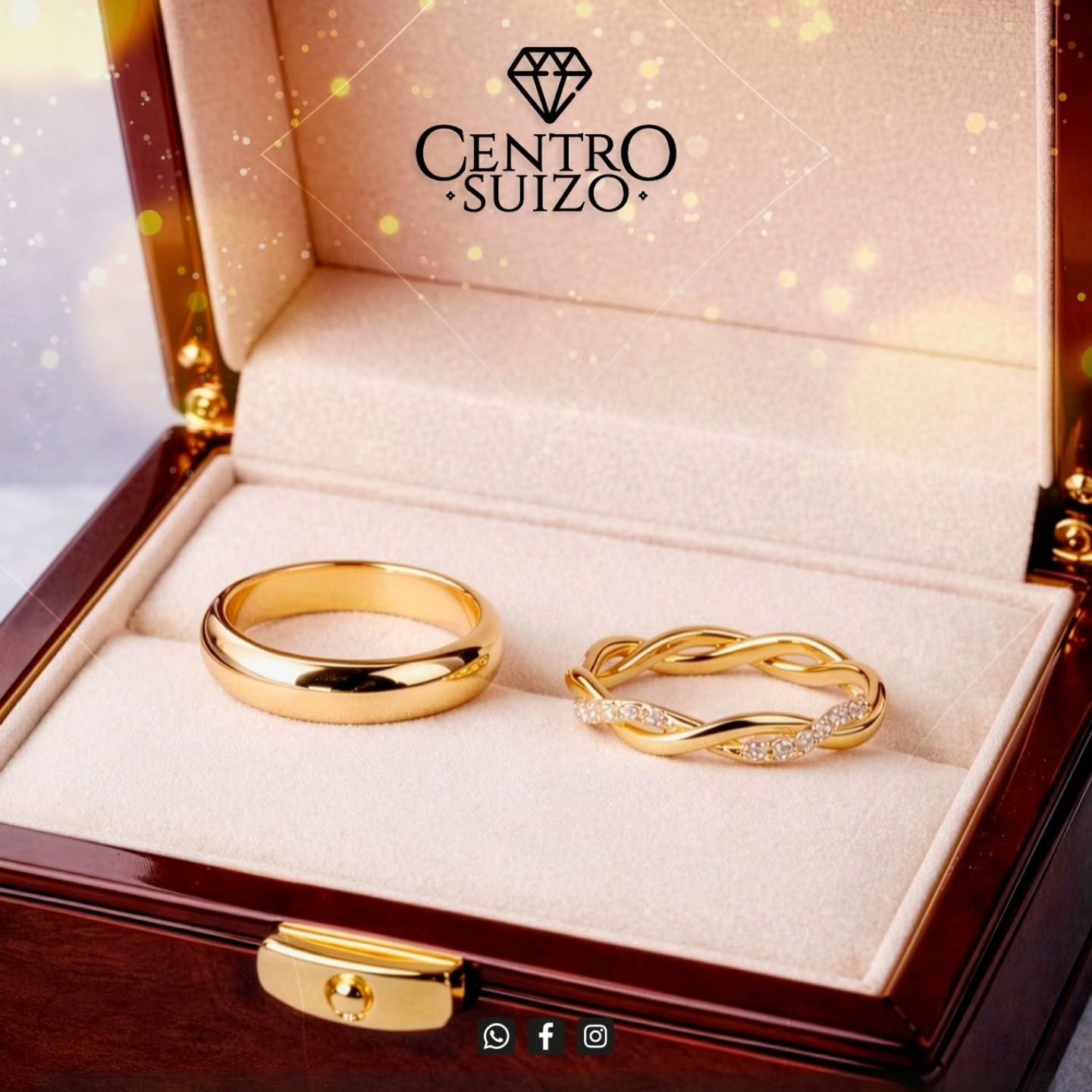 Argollas en estuche de lujo — Centro Suizo